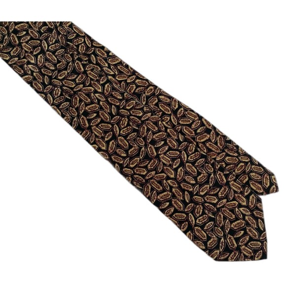 Robert Talbott Studio Men's Geometric Shapes Black Yellow Necktie 100% Silk Tie - Picture 3 of 6